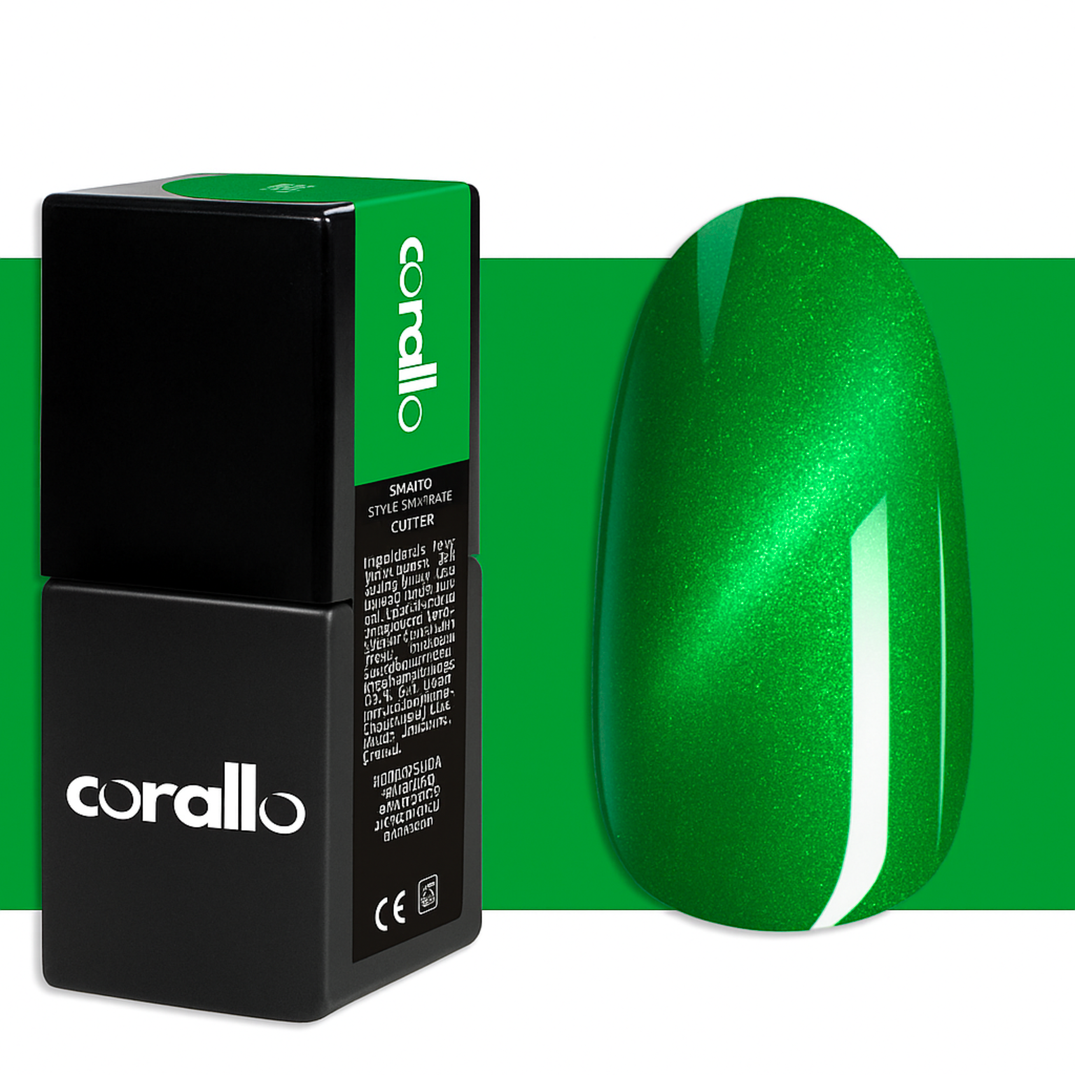 Corallo Gel Polish Smeraldo Cat Eye Pisa — smalto semipermanente cat eye magnetico