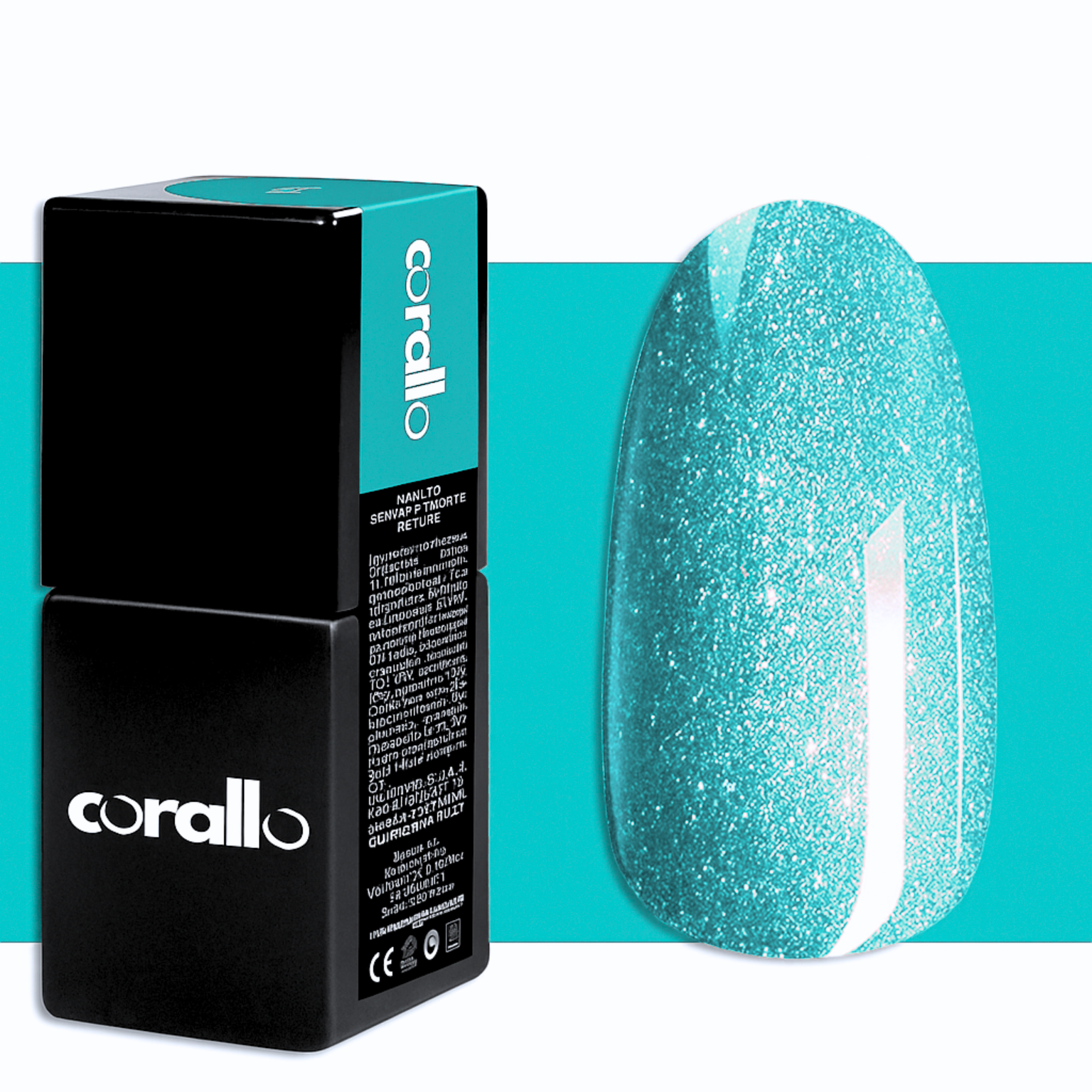 Corallo Gel Polish Menta Glitter Lerici — smalto semipermanente glitter