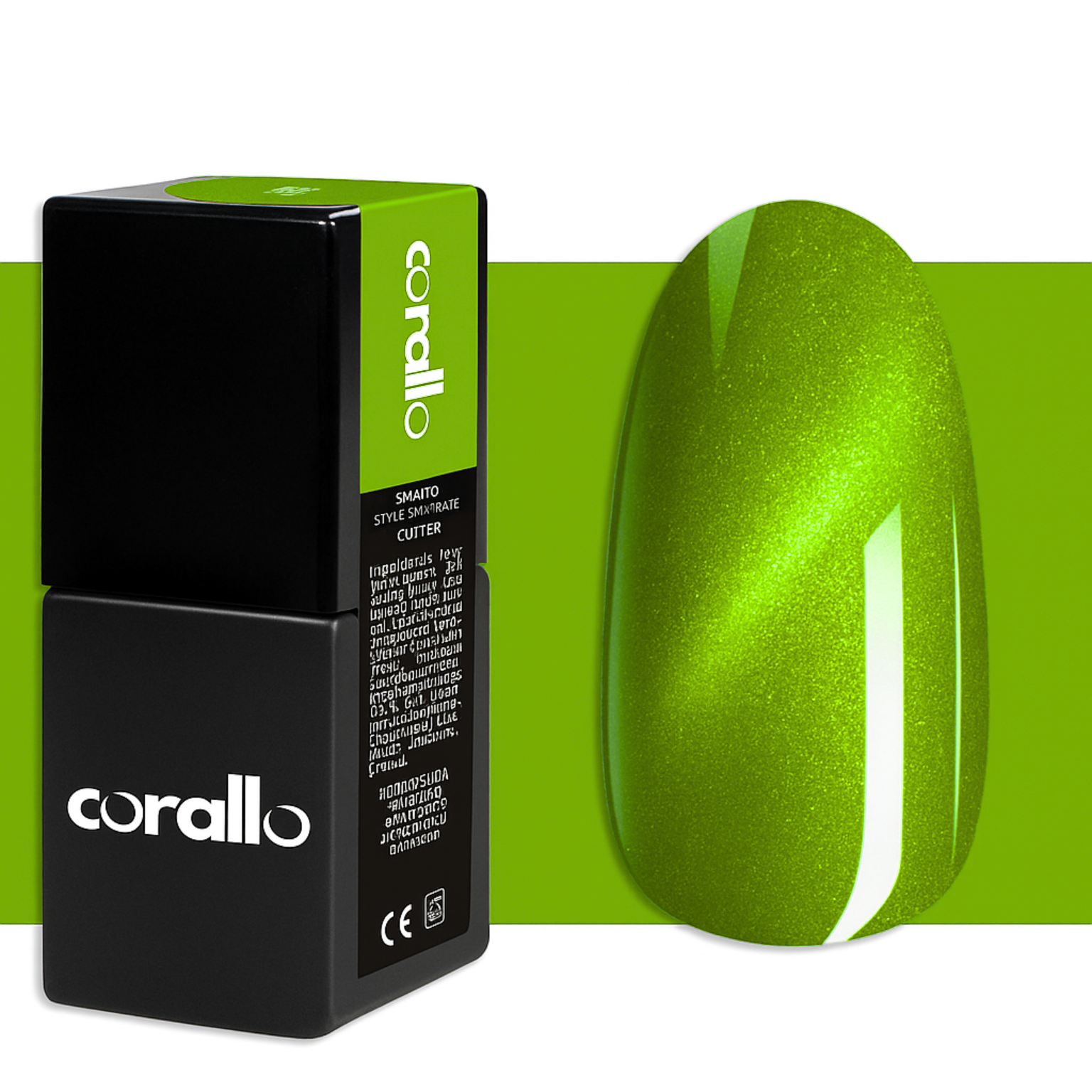 Corallo Gel Polish Oliva Cat Eye Viterbo — smalto semipermanente cat eye magnetico