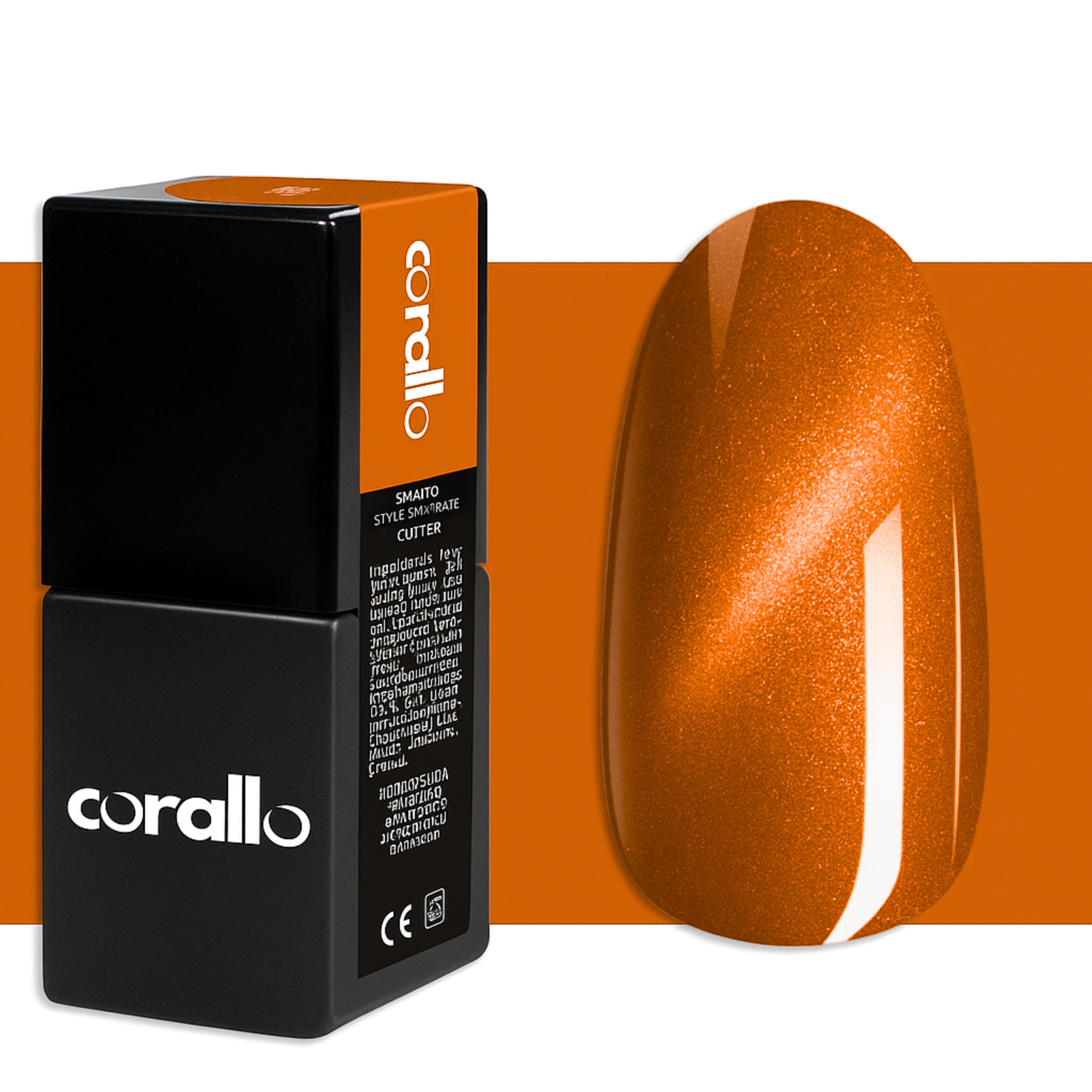 Corallo Gel Polish Rame Cat Eye Perugia — smalto semipermanente cat eye magnetico