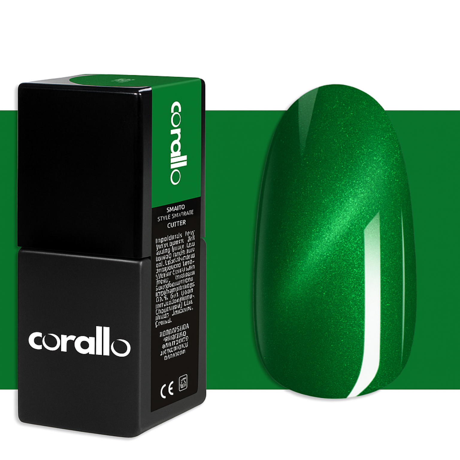 Corallo Gel Polish Verde Cat Eye Iseo — smalto semipermanente cat eye magnetico