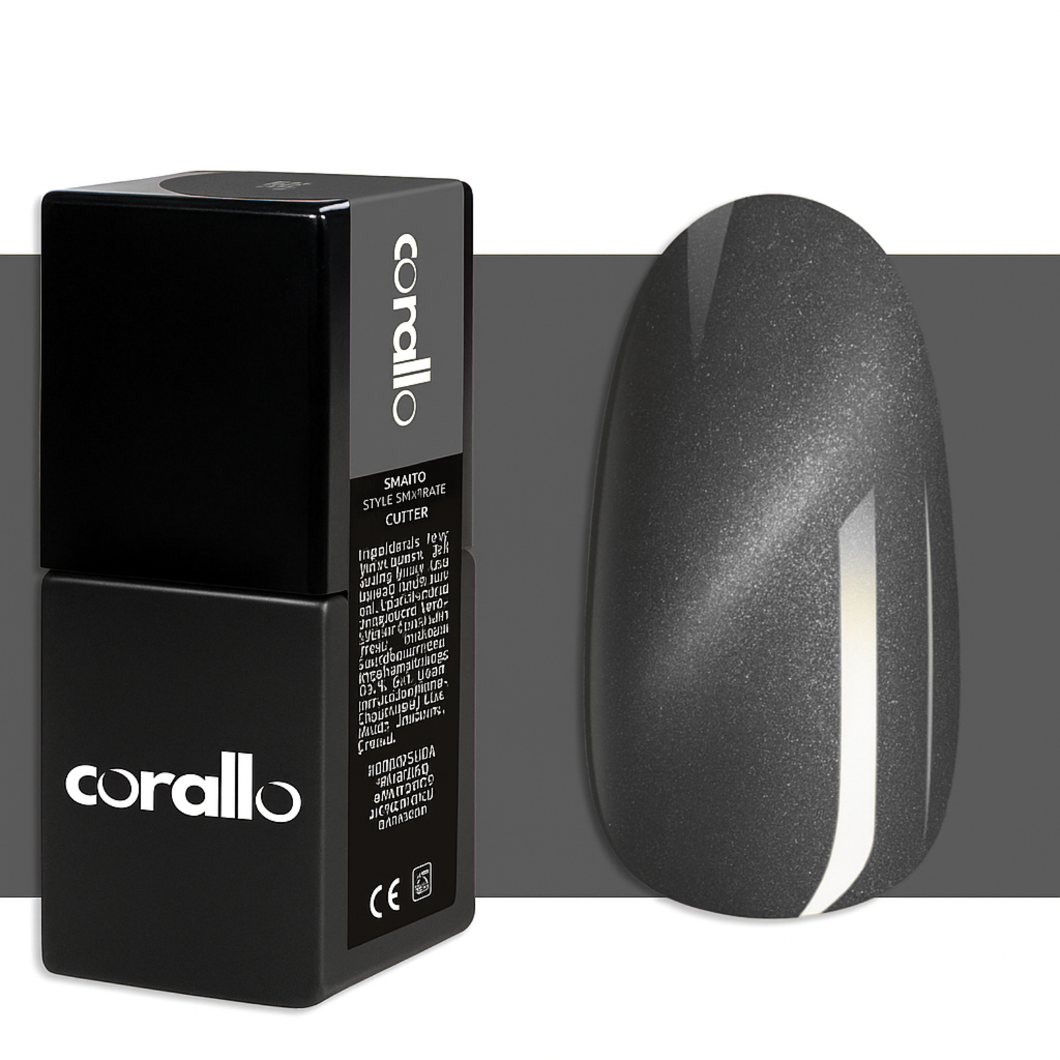 Corallo Gel Polish Antracite Cat Eye Aosta — smalto semipermanente cat eye magnetico