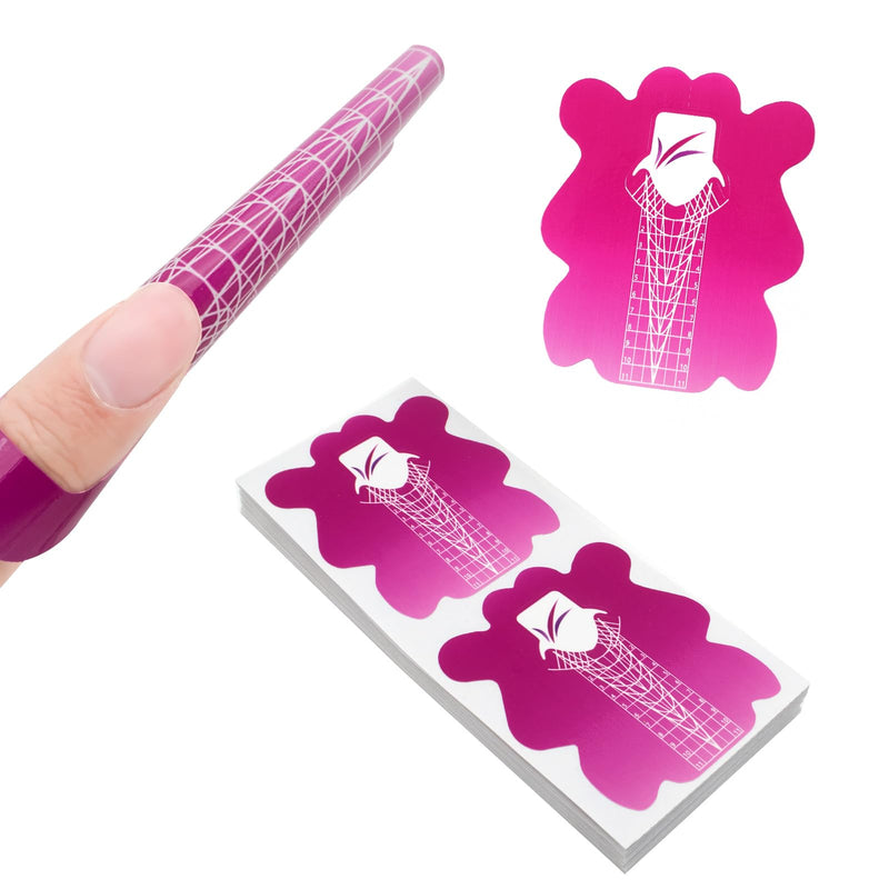Corallo Nail Forms Cartine per Estensioni 100 pz — Misure graduate per forma perfetta