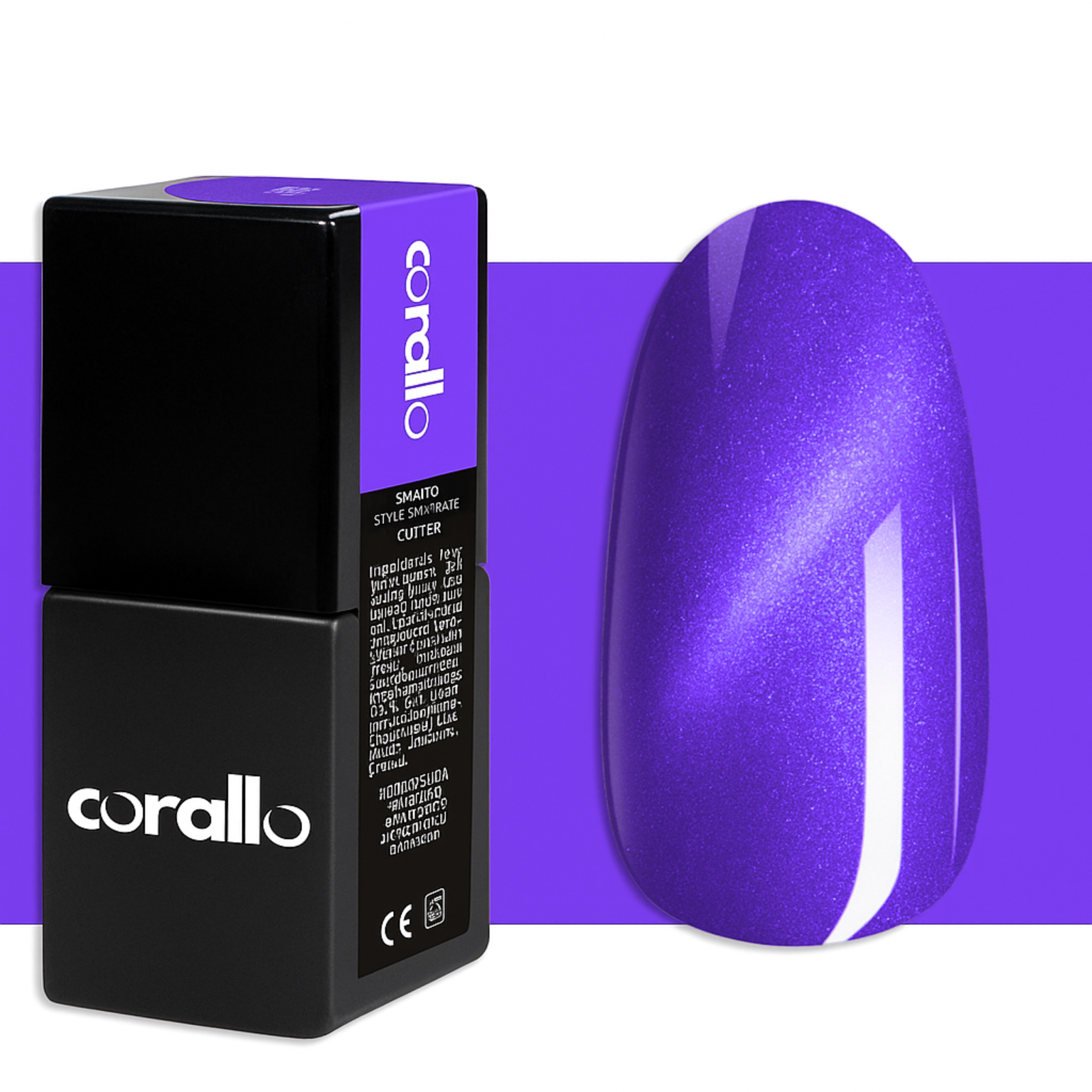 Corallo Gel Polish Indaco Cat Eye Livorno — smalto semipermanente cat eye magnetico