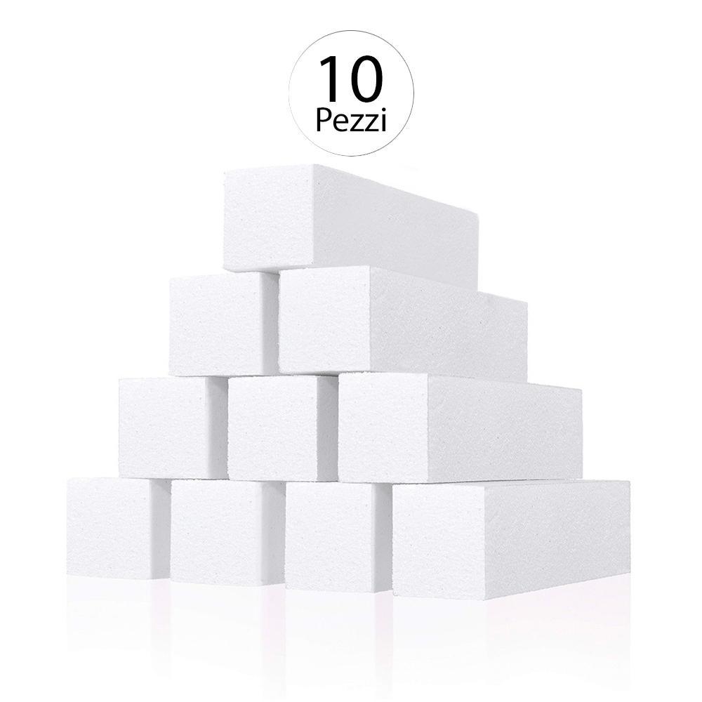 Corallo Buffer Block Set 10 Pezzi — Levigatura e lucidatura unghie gel
