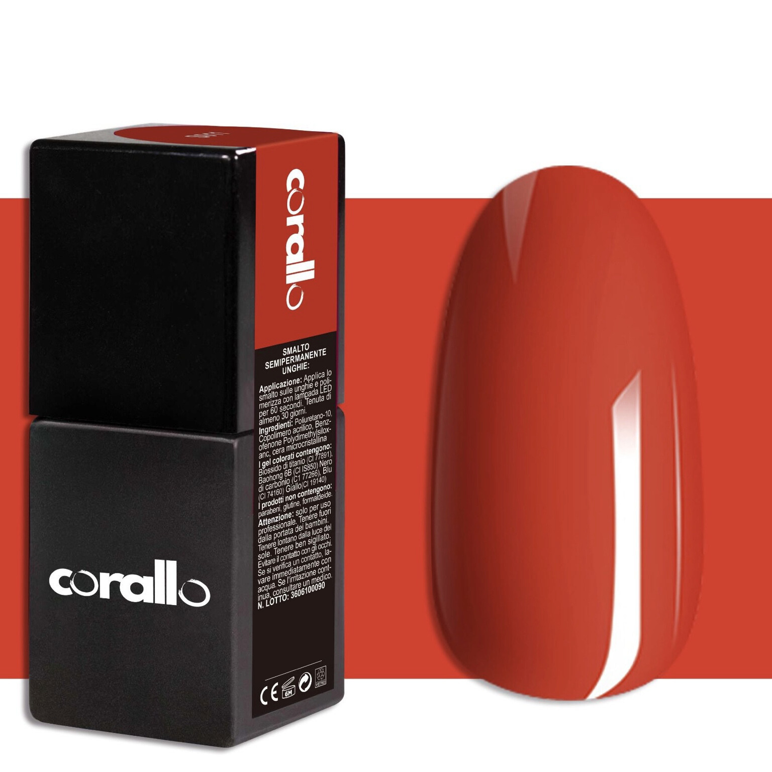 Corallo Gel Polish Rosso Vesuvio 10ml