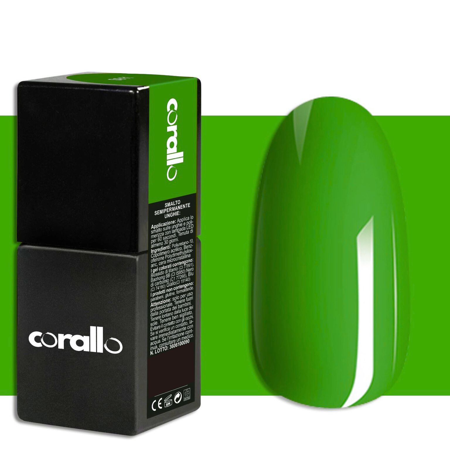 Corallo Gel Polish Verde Lime Portofino 10ml