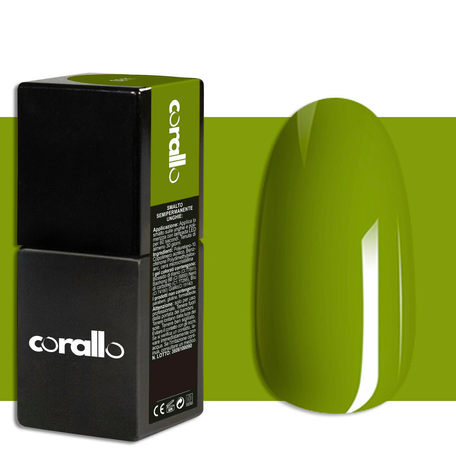 Corallo Gel Polish Verde Ulivo Puglia 10ml
