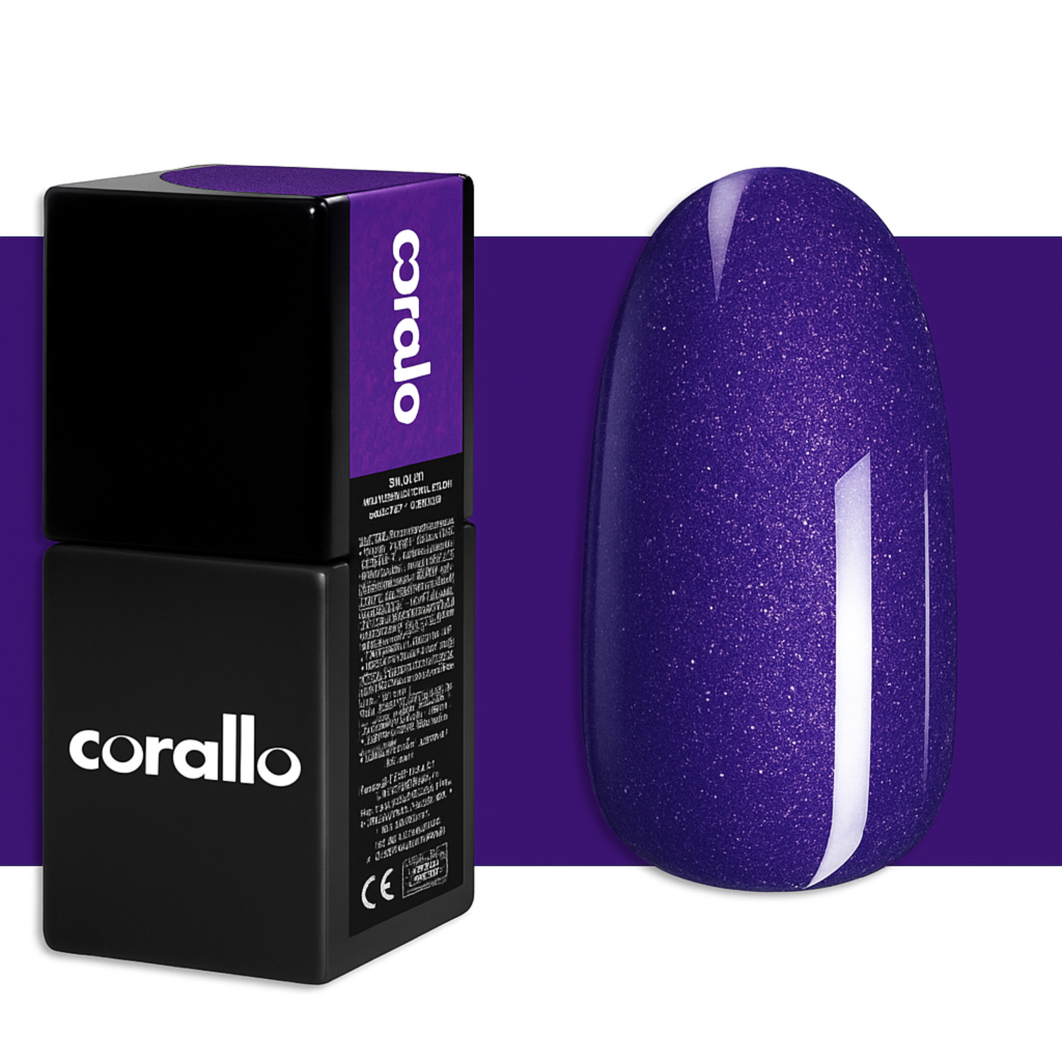Corallo Gel Polish Viola Glitter Amalfi 10ml